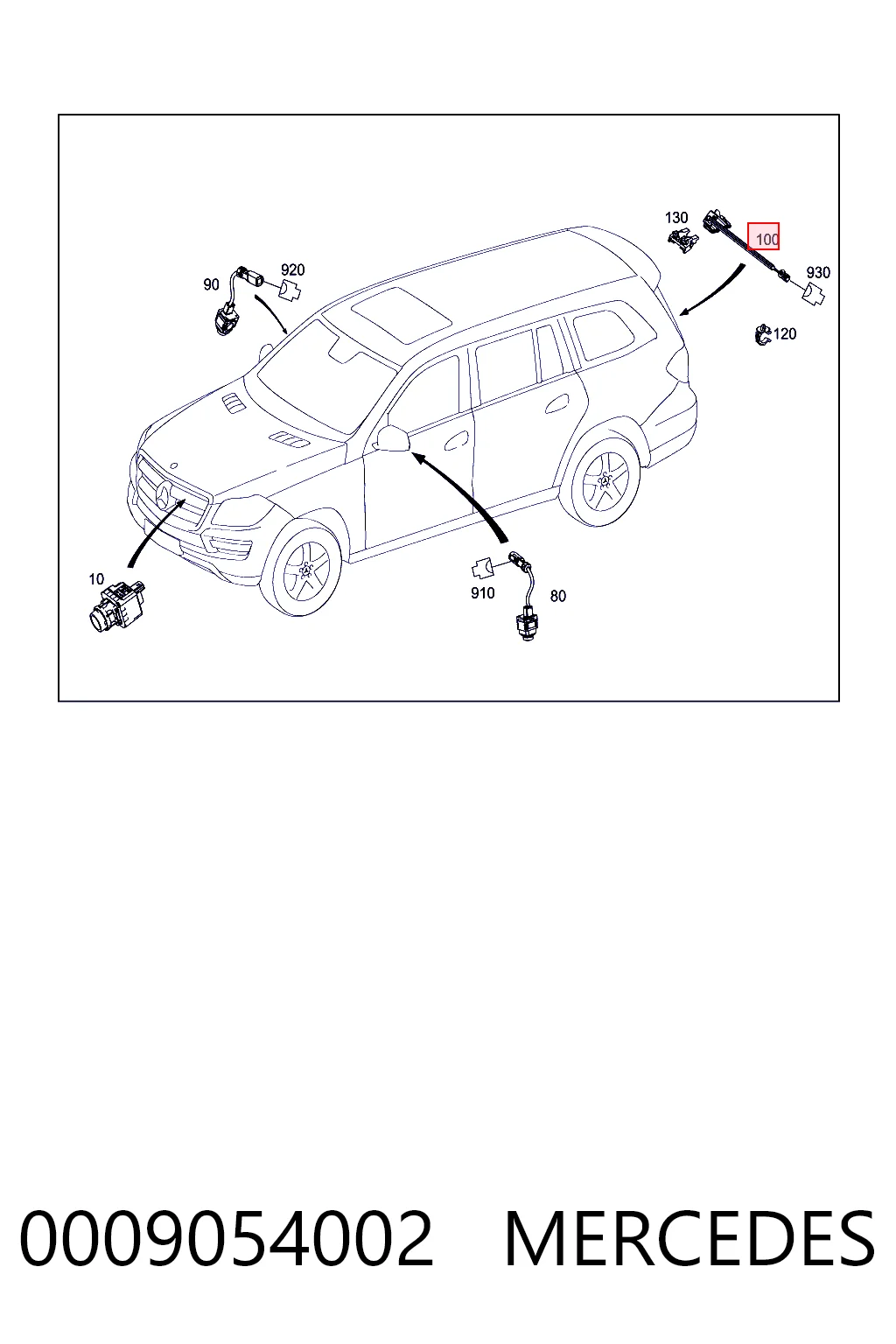 0009054002 Mercedes Kamera systemu zapewnienia widoczności