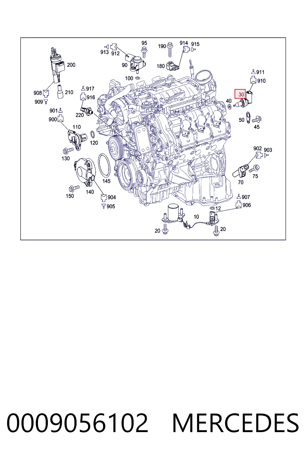 0009056102 Mercedes Czujnik temperatury płynu chłodzącego