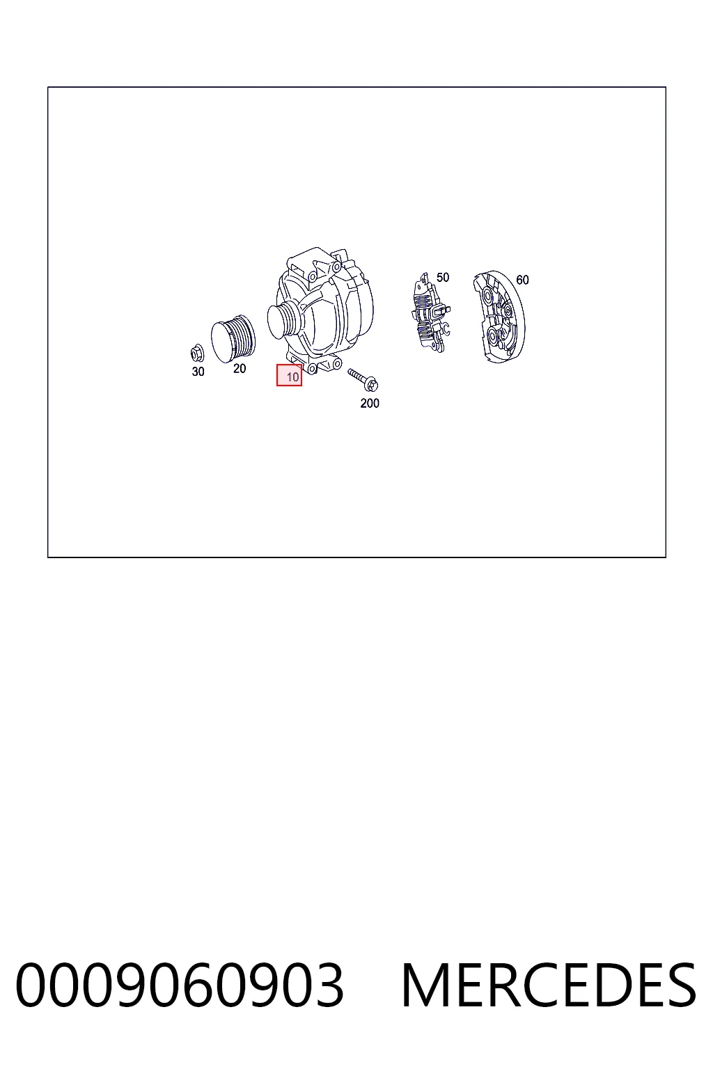 0009060903 Mercedes Alternator