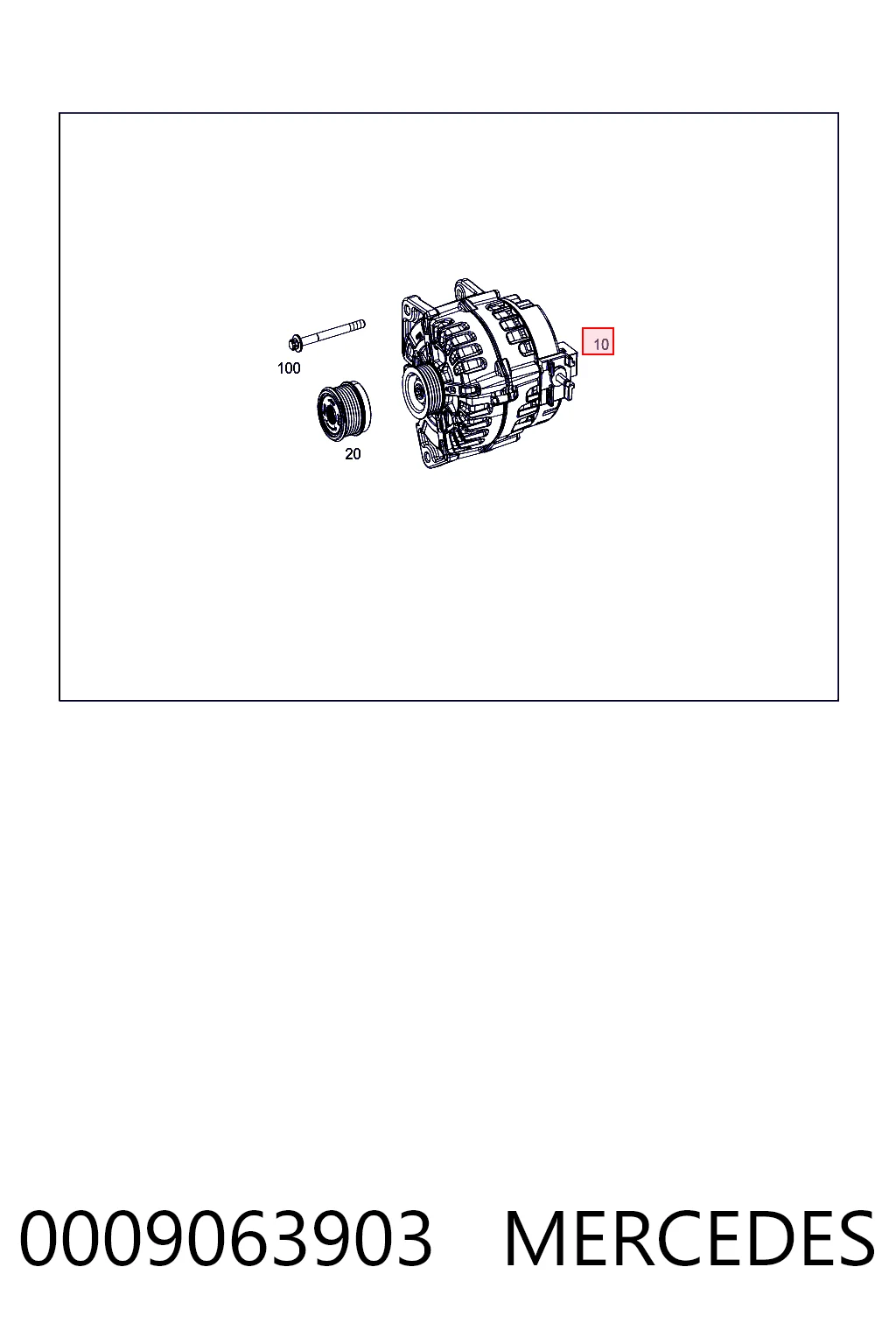 0009063903 Mercedes Alternator