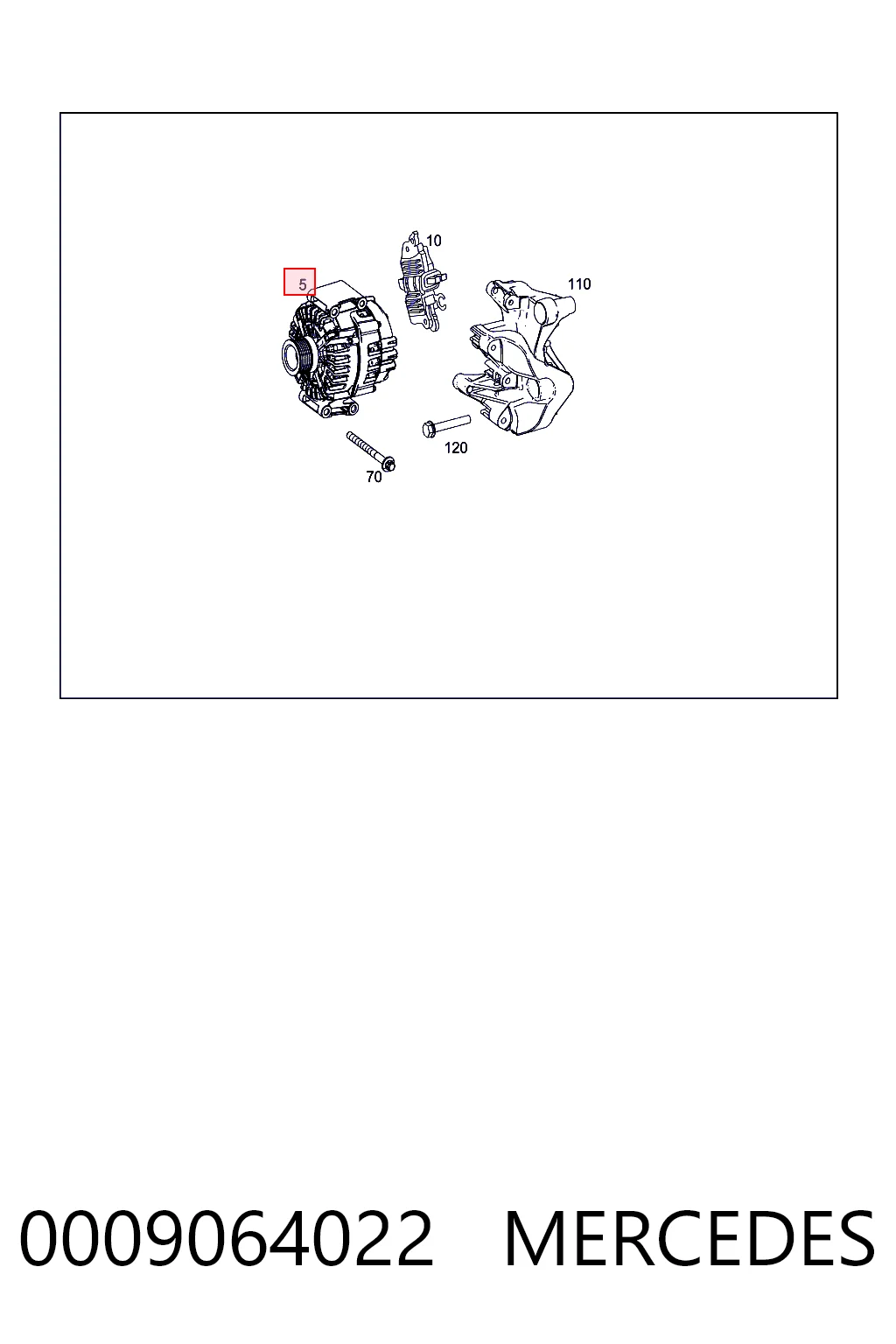 0009064022 Mercedes Alternator