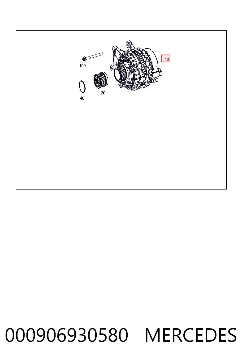 000906930580 Mercedes Alternator