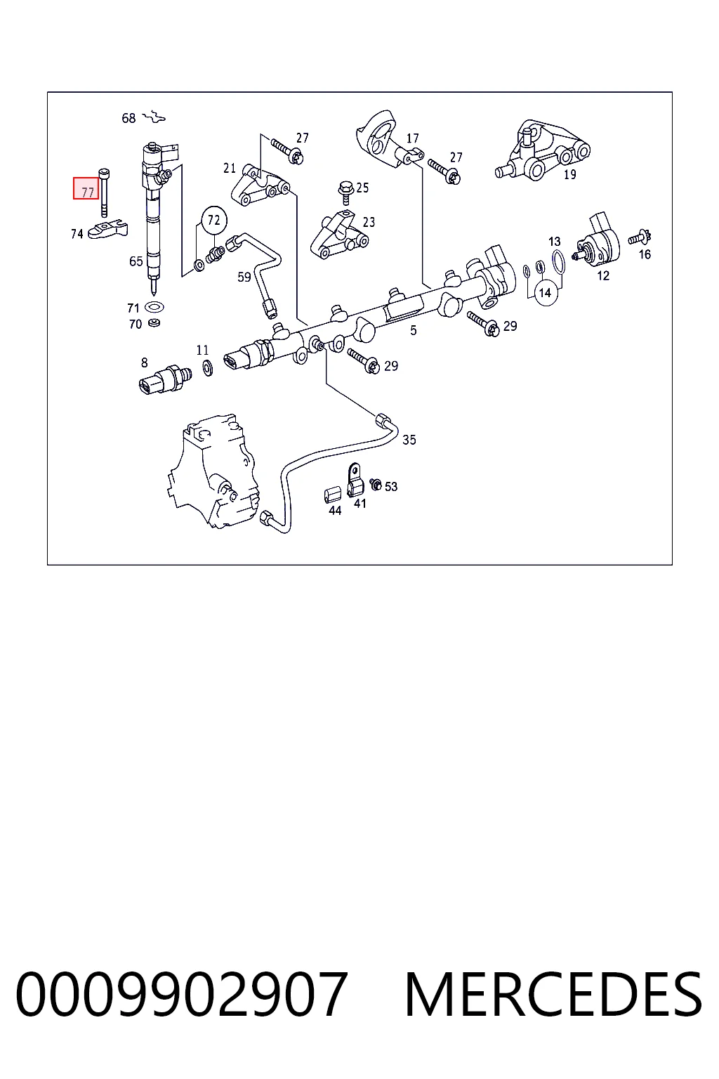 Śruba mocowania wtryskiwacza Fiat/Alfa/Lancia K05073719AA