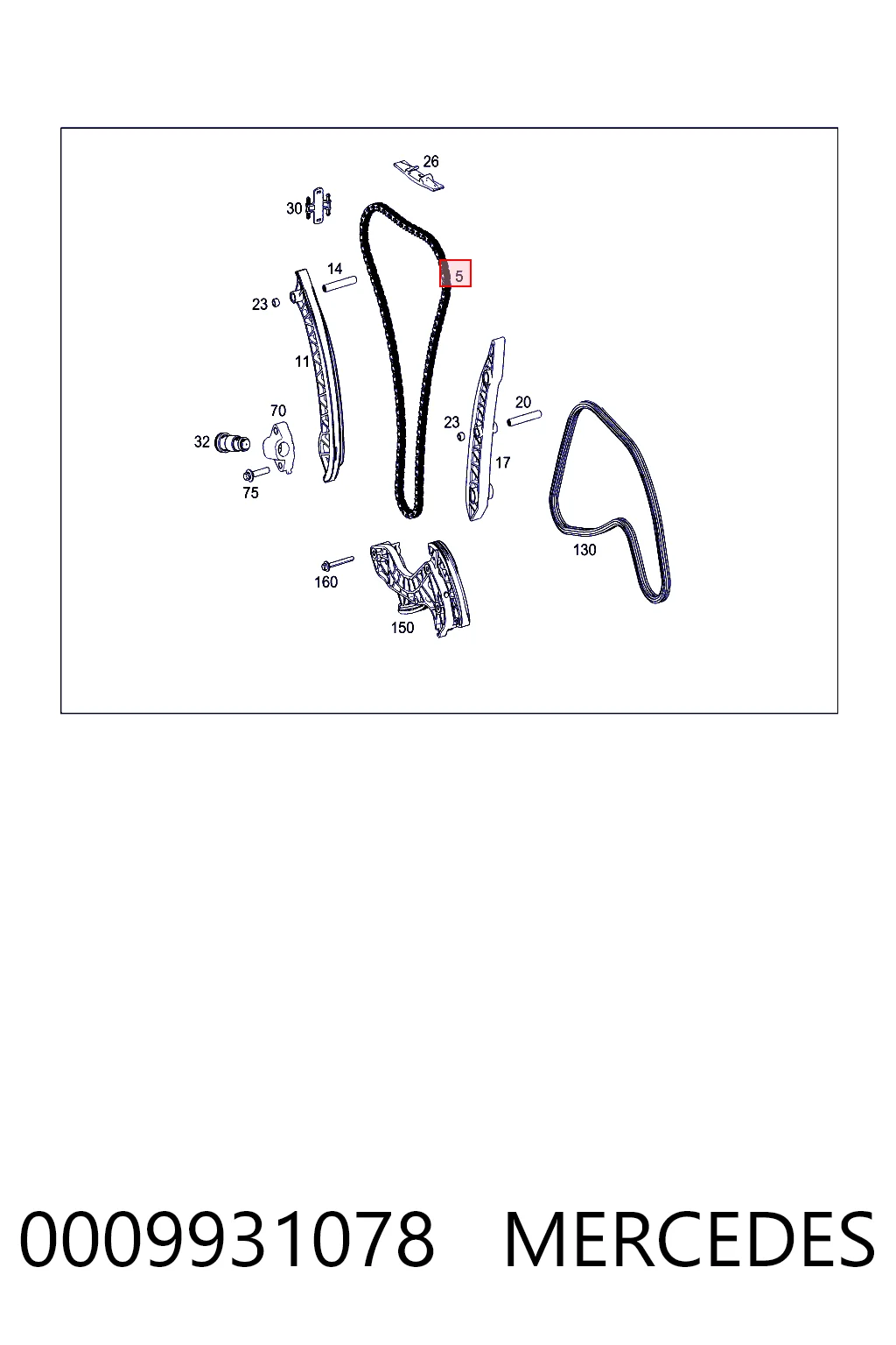 0009931078 Mercedes Łańcuch rozrządu