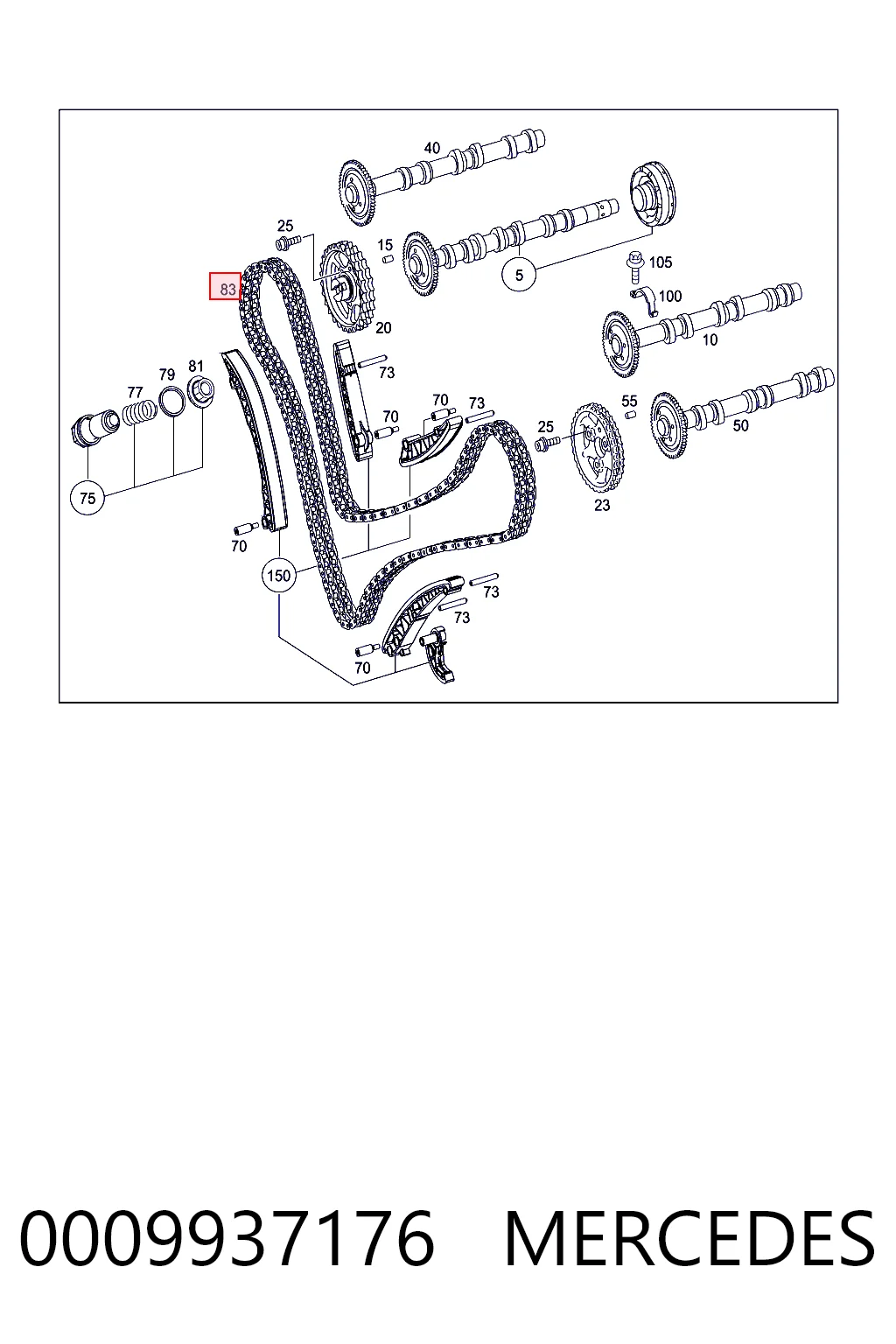 0009937176 Mercedes Łańcuch rozrządu