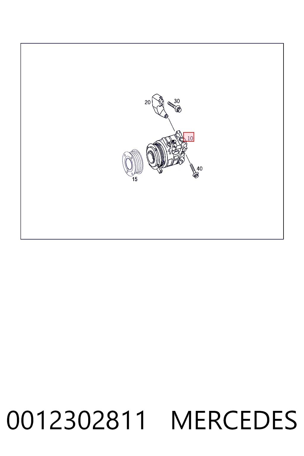0012302811 Mercedes Sprężarka klimatyzacji