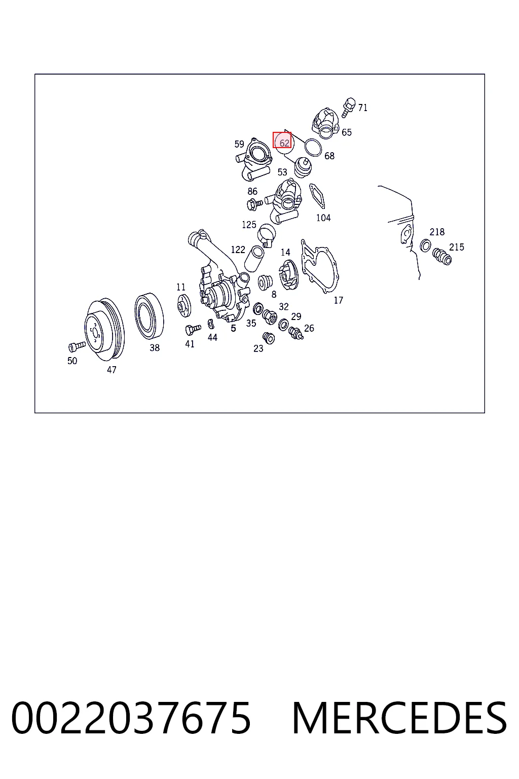 0022037675 Mercedes Termostat