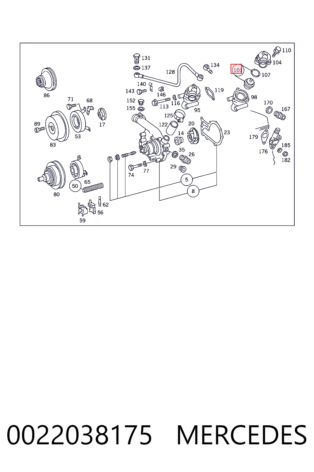 0022038175 Mercedes Termostat