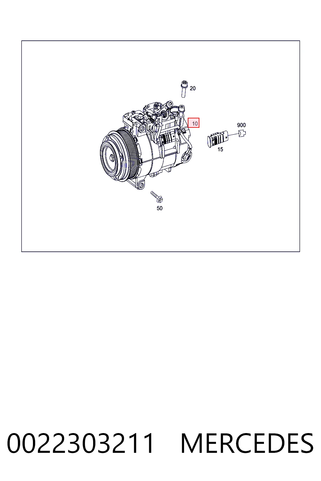 0022303211 Mercedes Sprężarka klimatyzacji