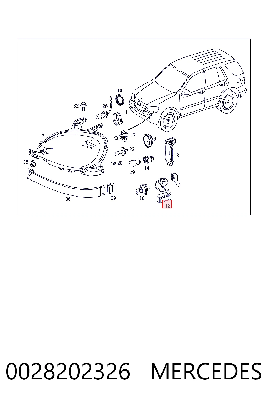 0028202326 Mercedes Urządzenie zapłonowe (ksenon)