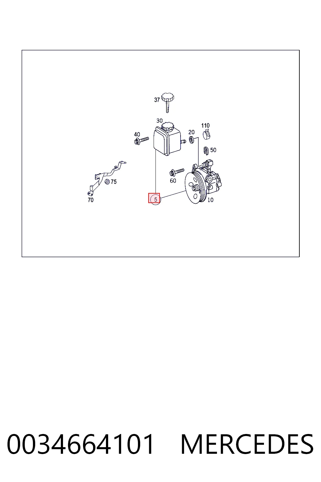 0034664101 Mercedes Pompa wspomagania hydraulicznego kierownicy