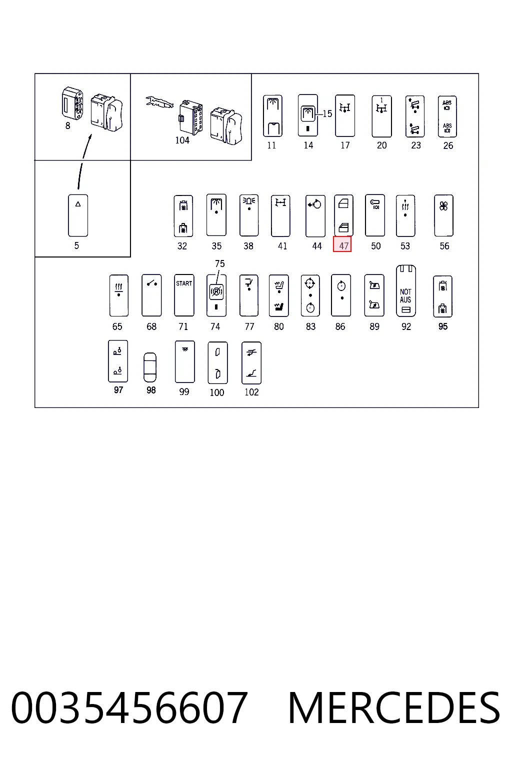 0035456607 Mercedes 