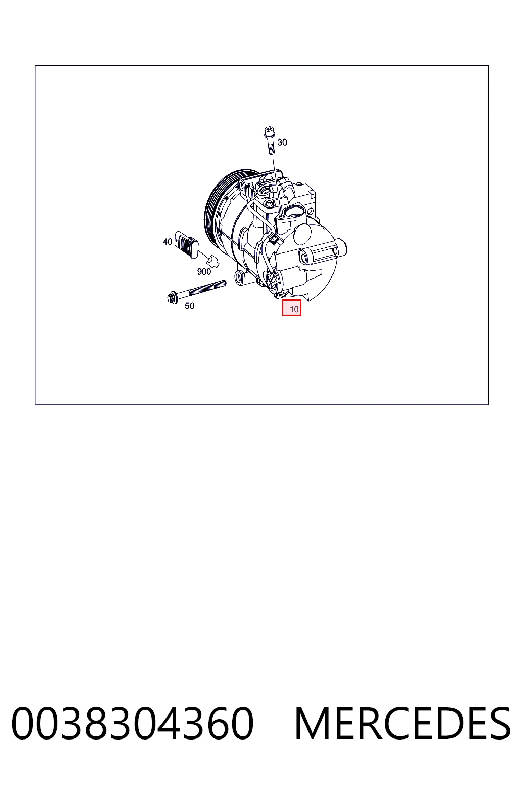 0038304360 Mercedes Sprężarka klimatyzacji