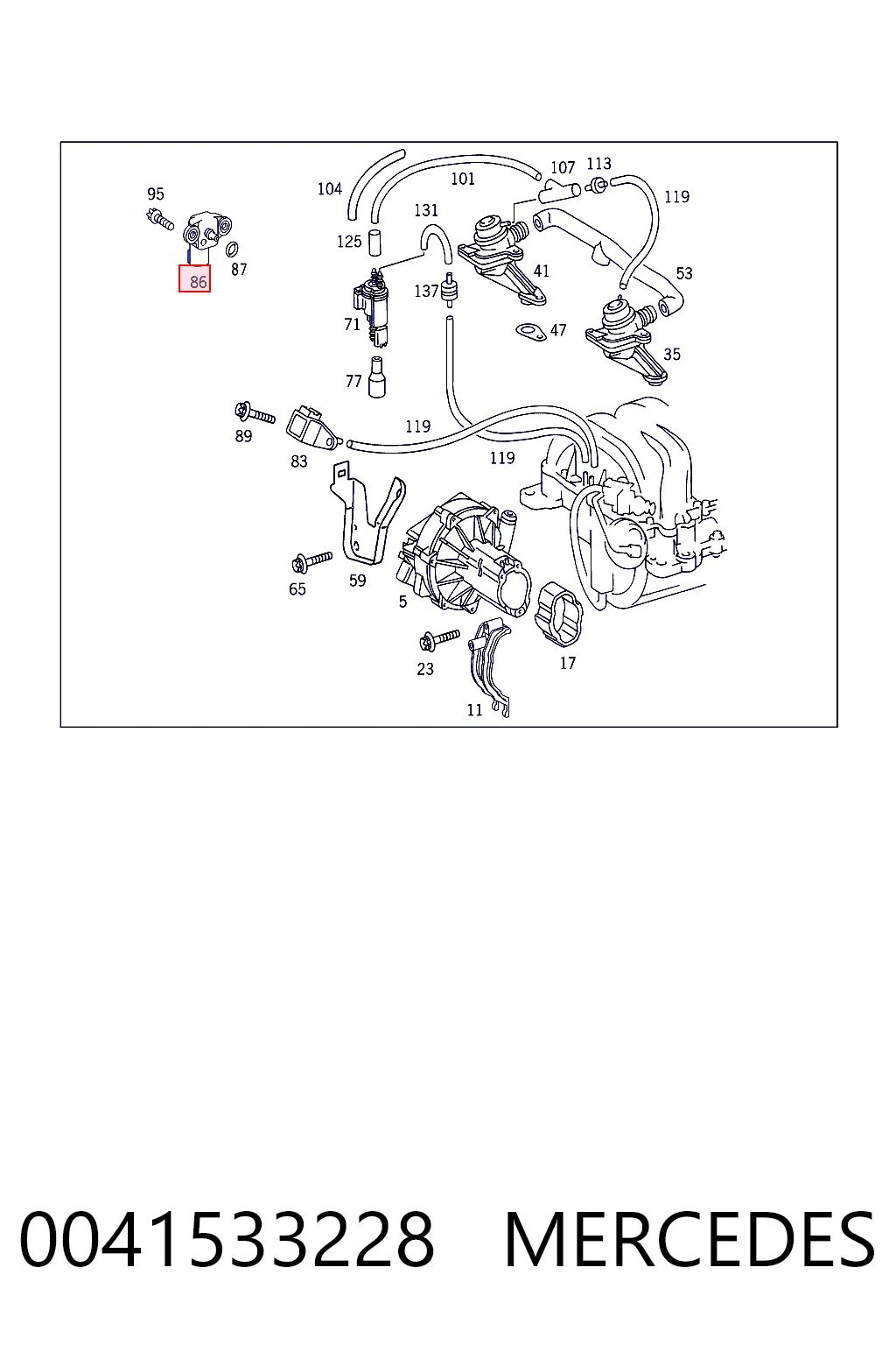 0041533228 Mercedes Czujnik ciśnienia w kolektorze ssącym, MAP