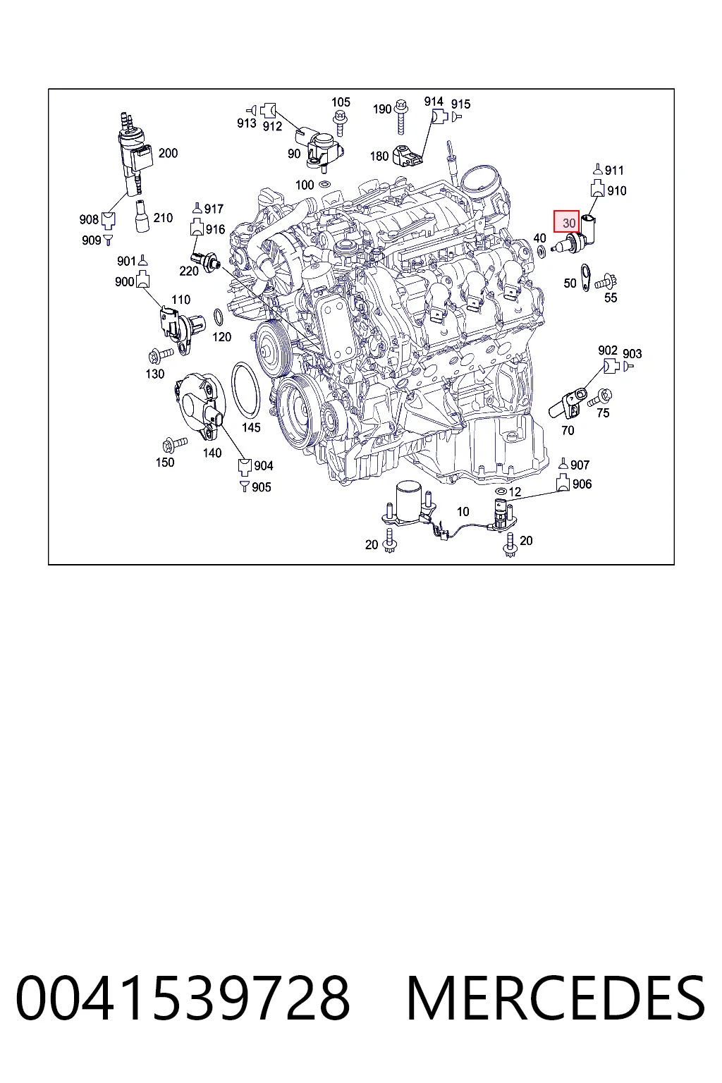 0041539728 Mercedes Czujnik temperatury płynu chłodzącego
