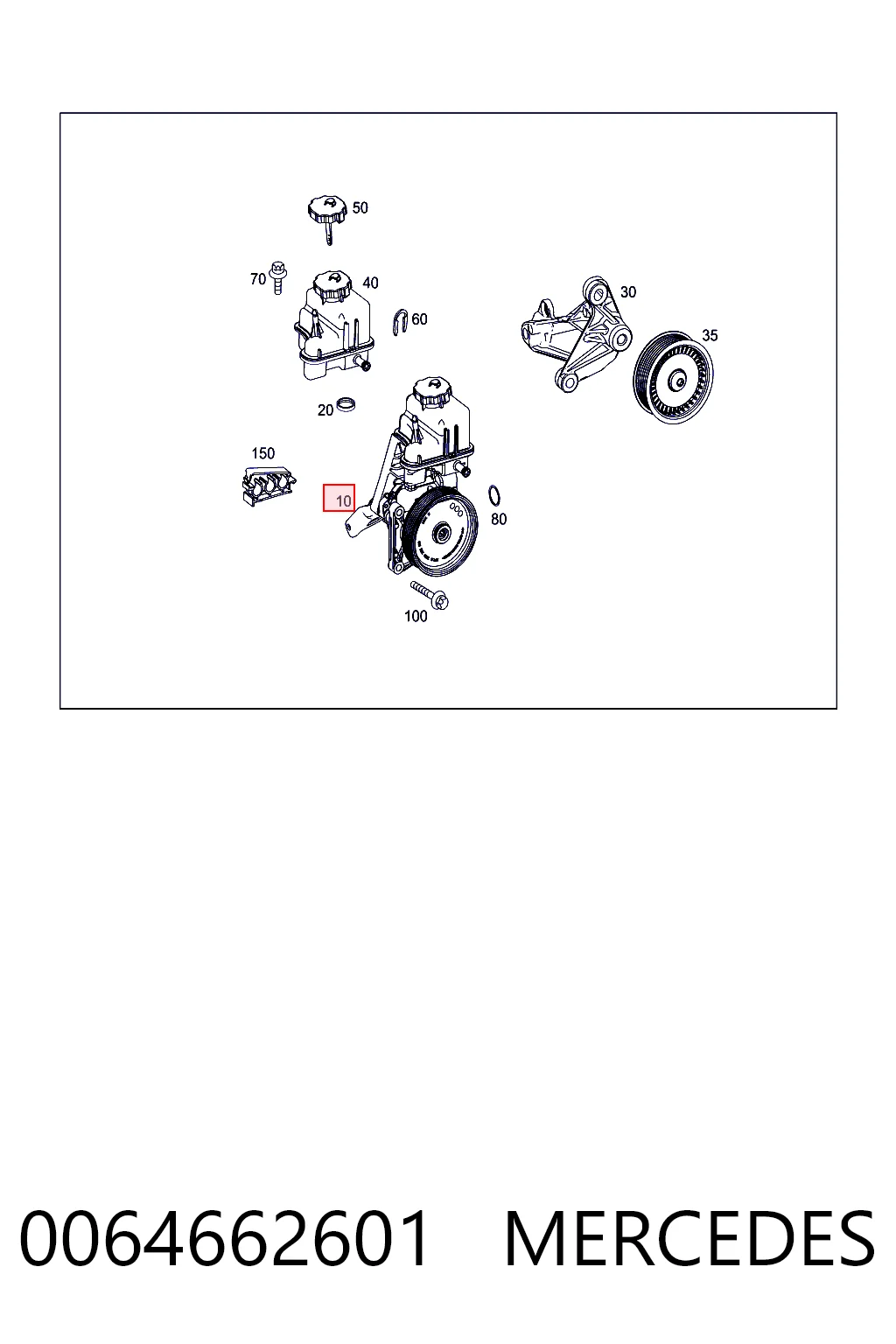 0064662601 Mercedes Pompa wspomagania hydraulicznego kierownicy
