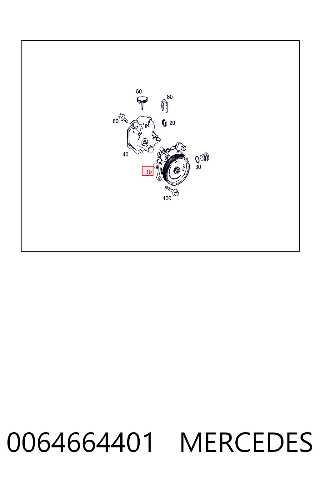 0064664401 Mercedes Pompa wspomagania hydraulicznego kierownicy
