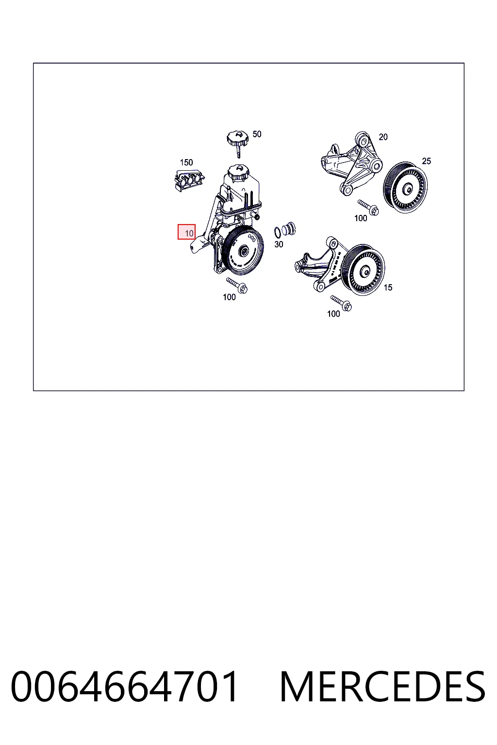 0064664701 Mercedes Pompa wspomagania hydraulicznego kierownicy