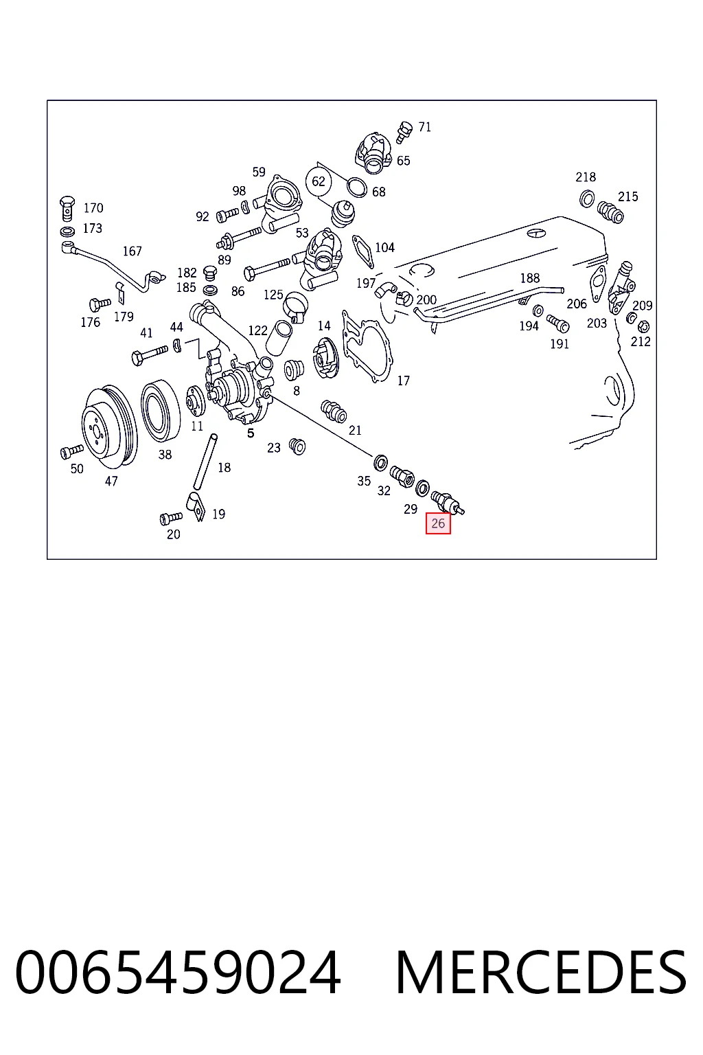 0065459024 Mercedes Czujnik temperatury płynu chłodzącego