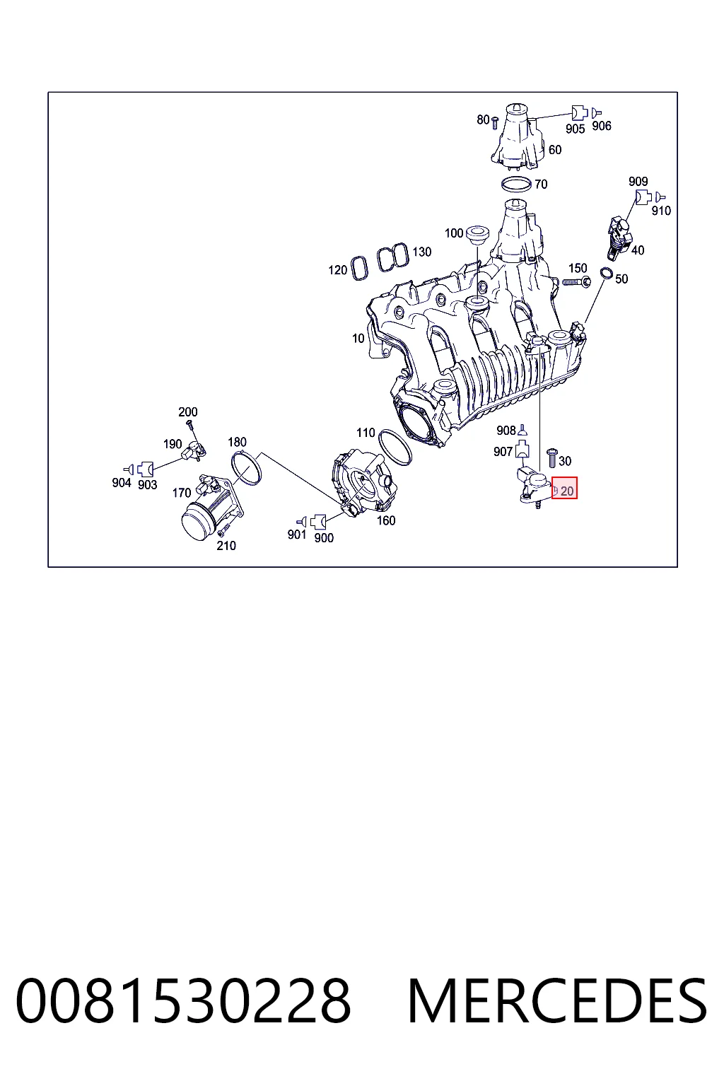 0081530228 Mercedes Czujnik ciśnienia w kolektorze ssącym, MAP
