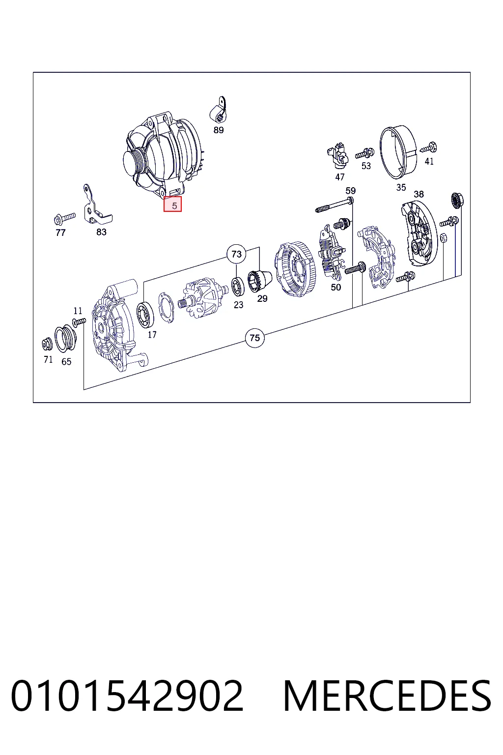 0101542902 Mercedes Alternator