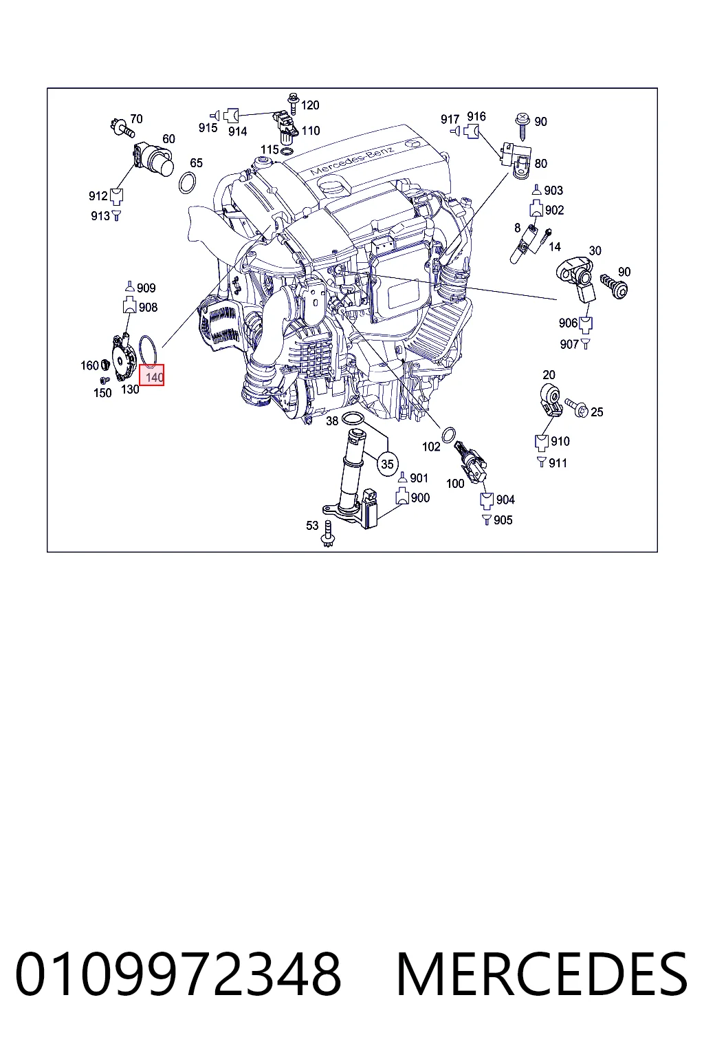 0109972348 Mercedes Uszczelka regulatora faz rozrządu