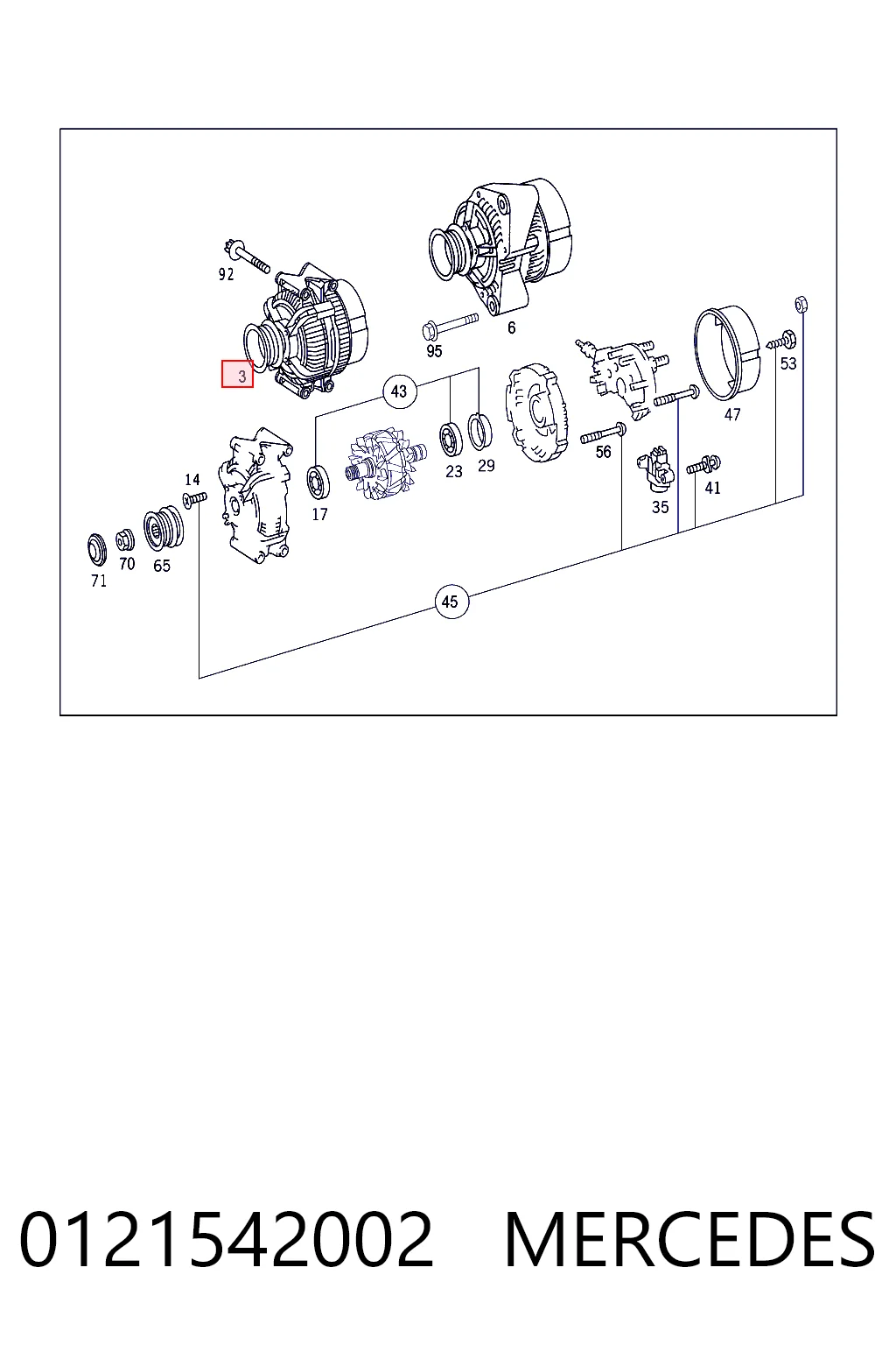 0121542002 Mercedes Alternator