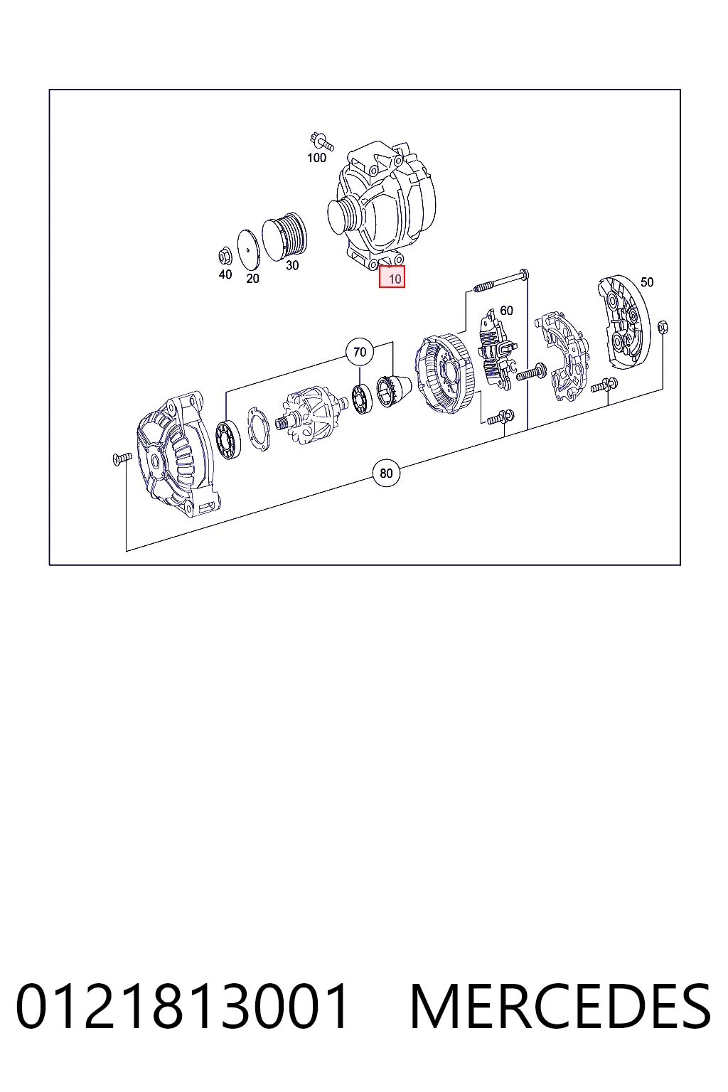 0121813001 Mercedes Alternator