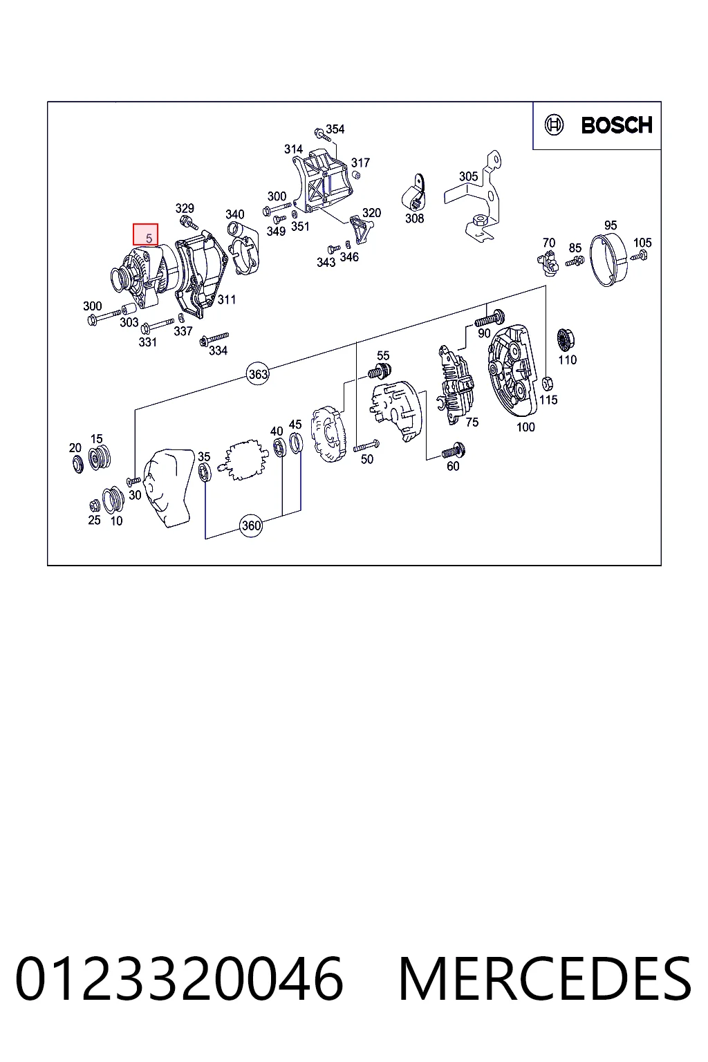 0123320046 Mercedes Alternator