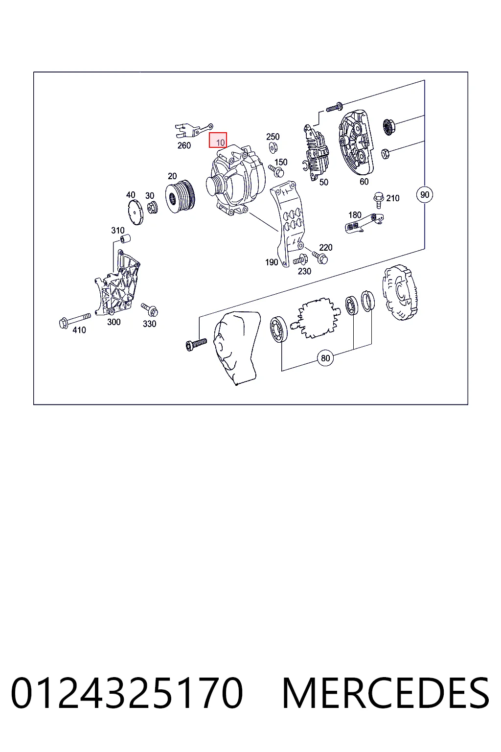 0124325170 Mercedes Alternator