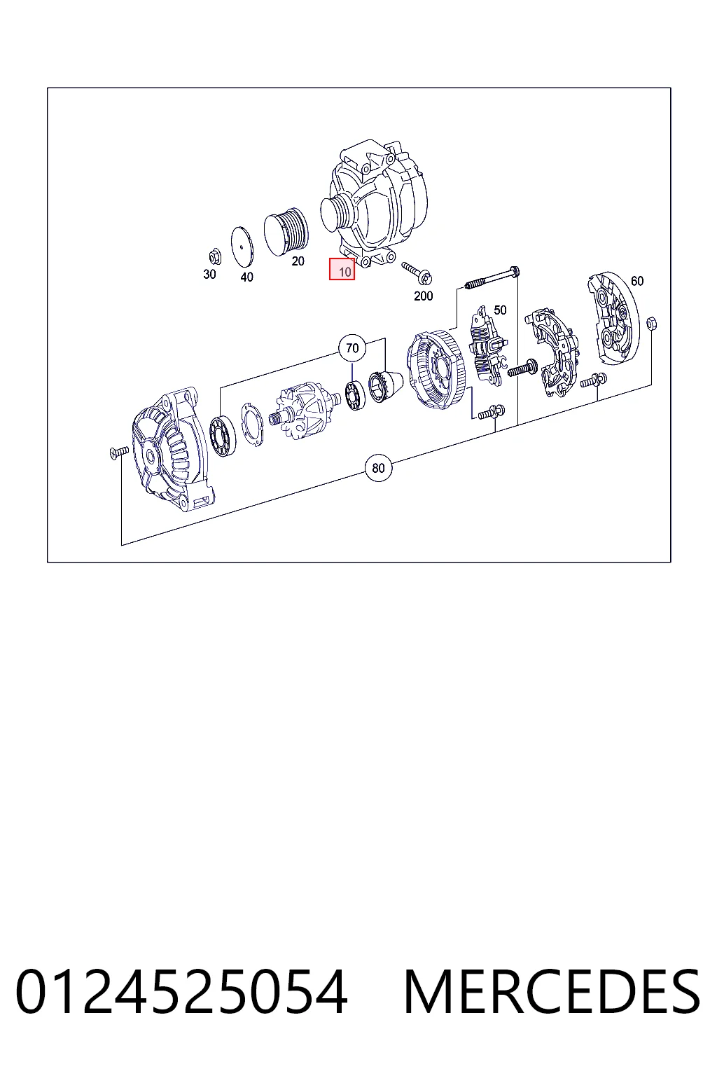 0124525054 Mercedes Alternator