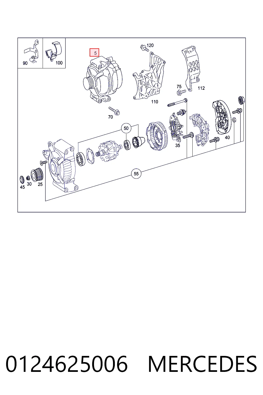 0124625006 Mercedes Alternator
