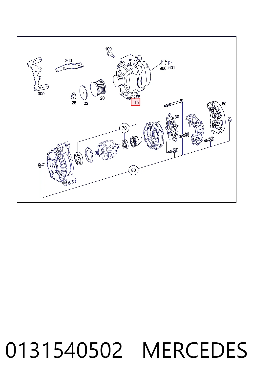 0131540502 Mercedes Alternator