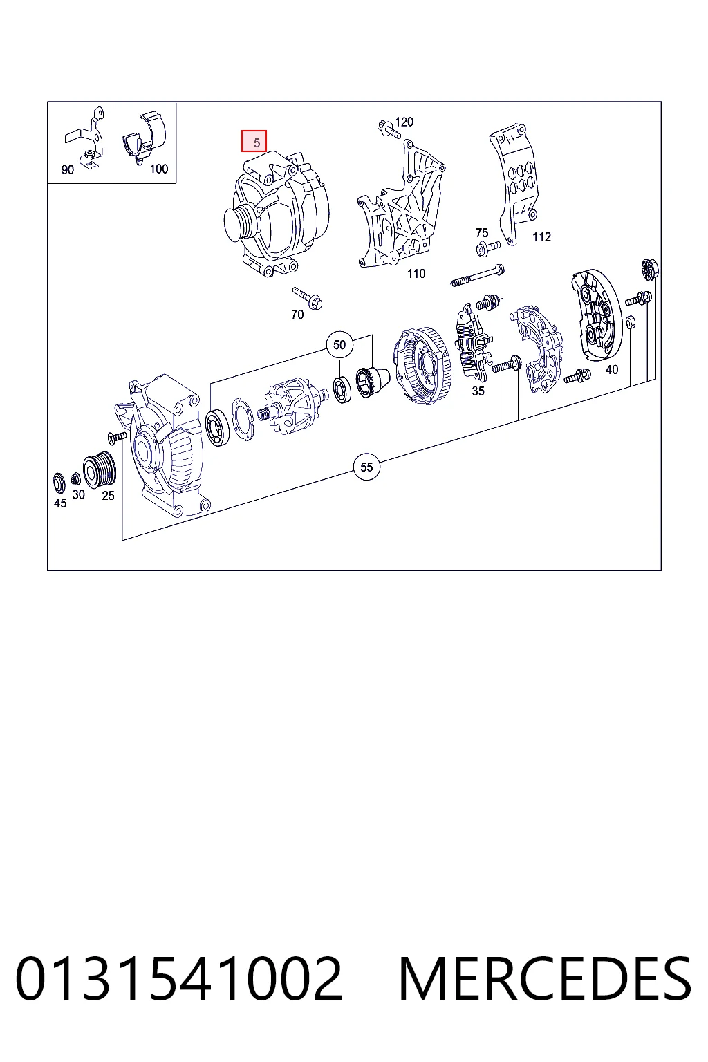 0131541002 Mercedes Alternator