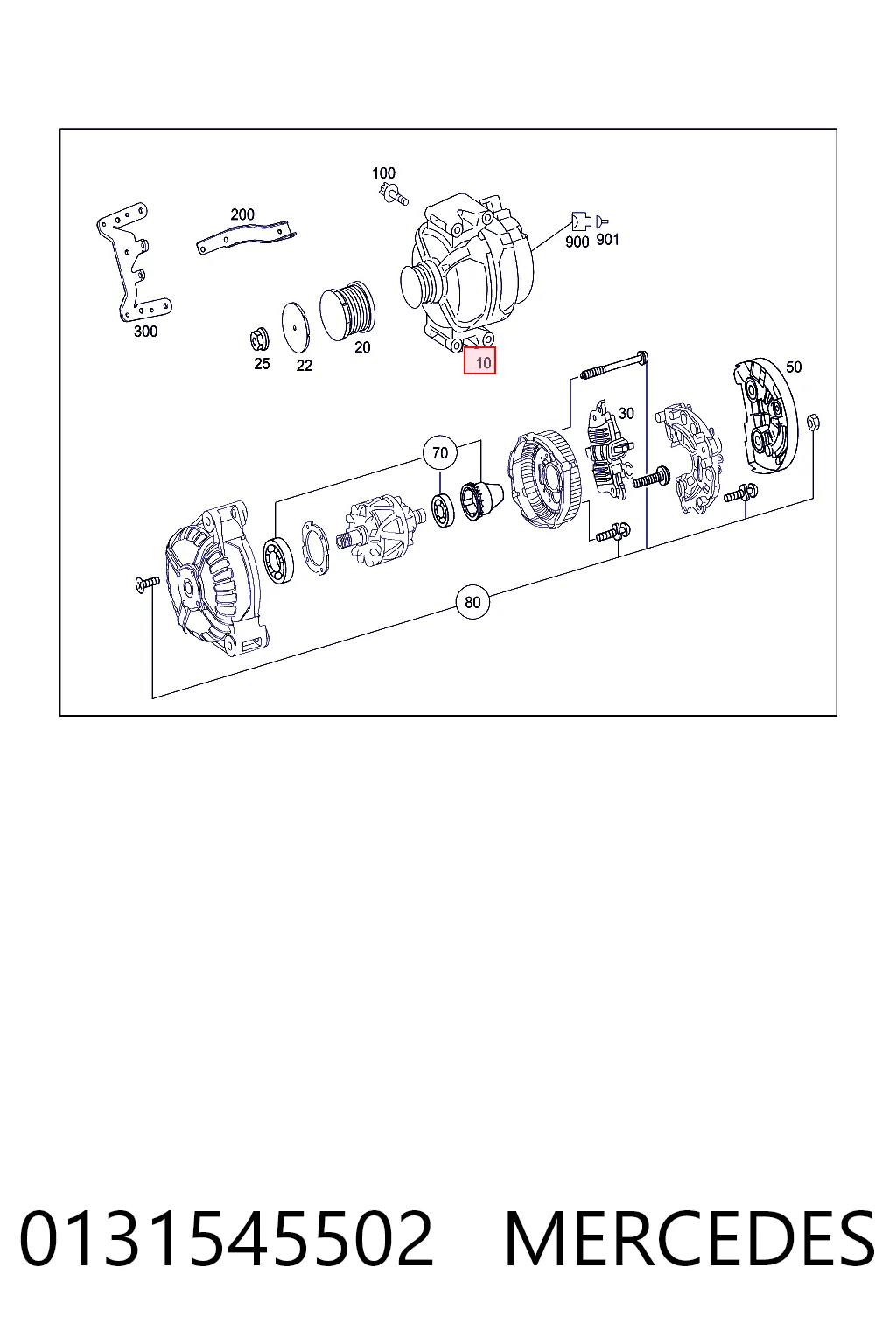 0131545502 Mercedes Alternator