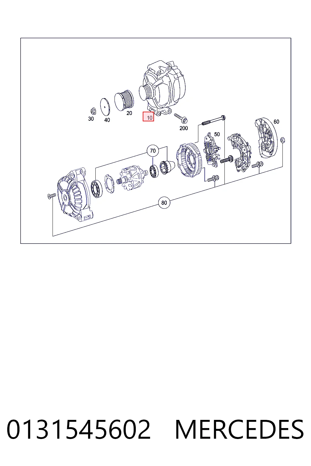 0131545602 Mercedes Alternator