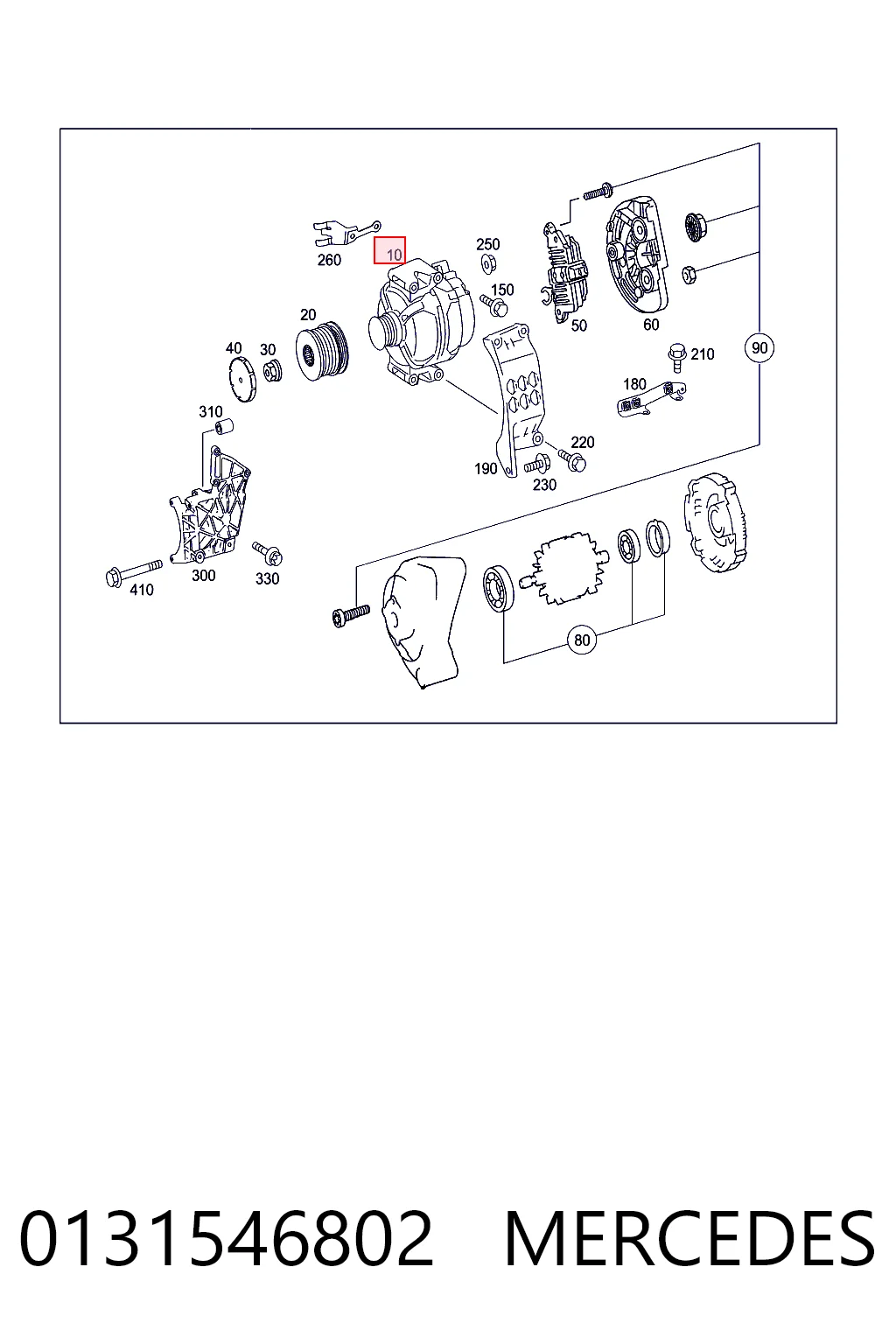 0131546802 Mercedes Alternator