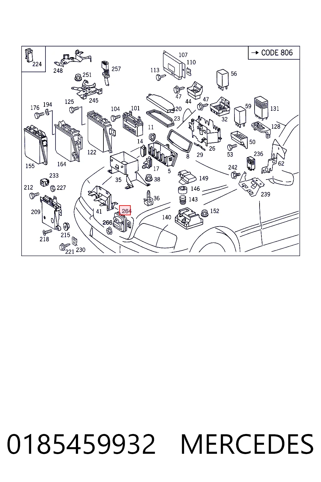 0185459932 Mercedes Regulator obrotów wentylatora (sterownik)