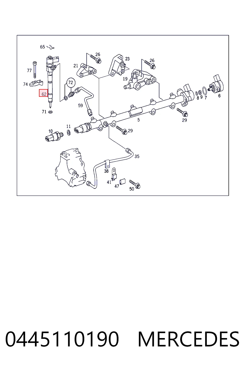 Wtryskiwacz paliwa RX137254AB Chrysler