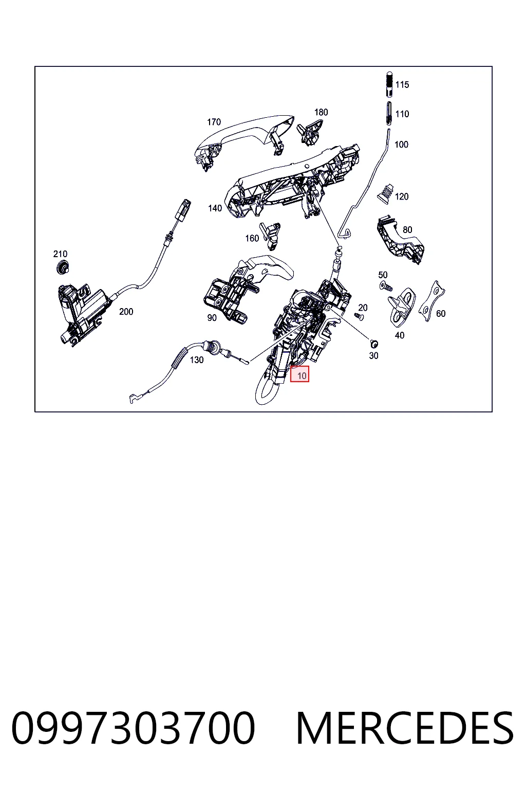 Zamek drzwi tylnych lewych Mercedes ML/GLE coupe (C292) (2015 - 2019) cena, od 82,11 USD
