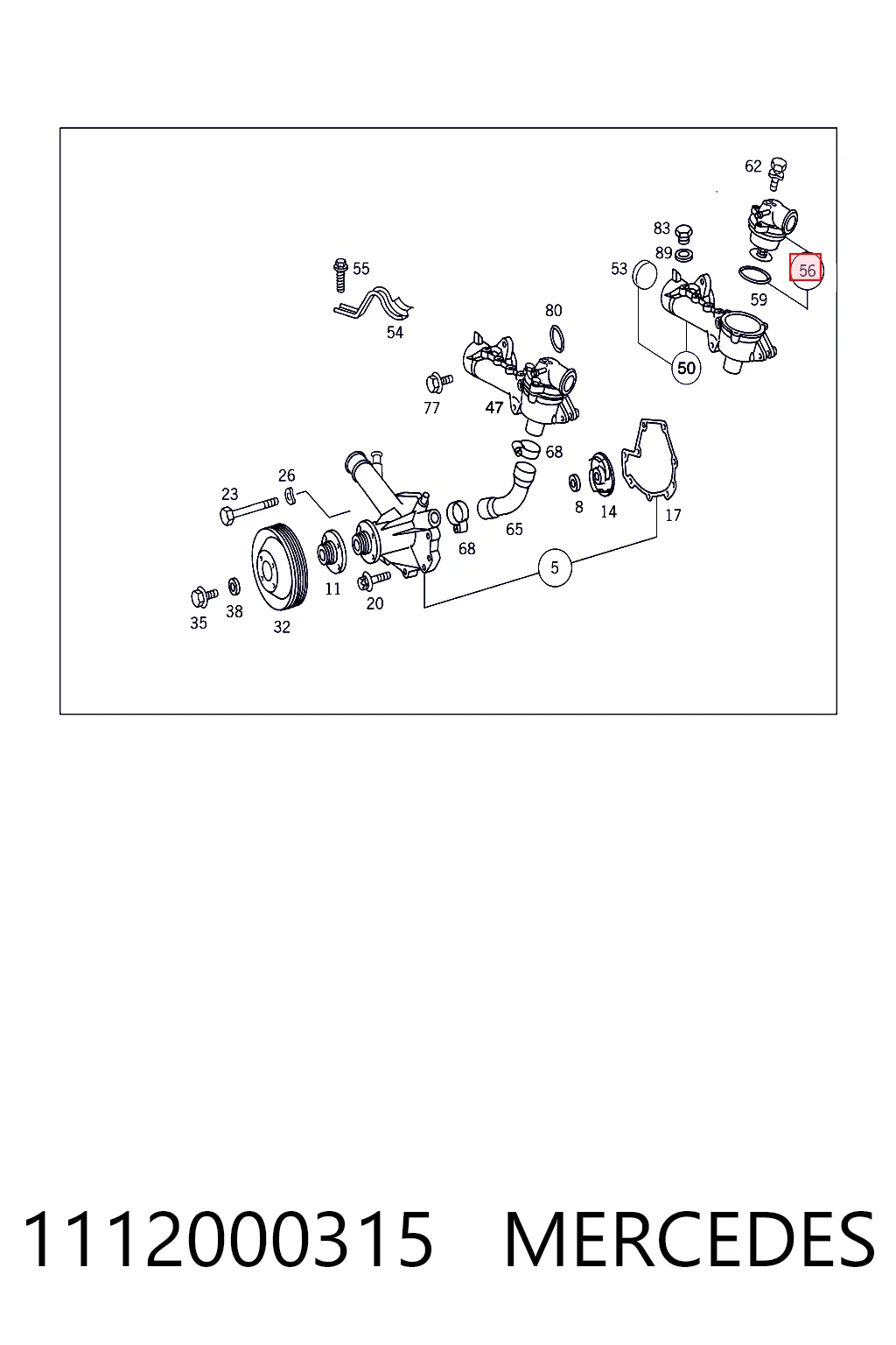 1112000315 Mercedes Termostat