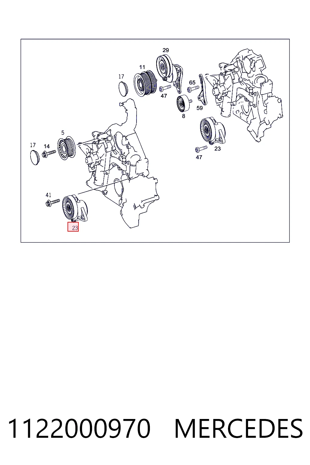 1122000970 Mercedes Napinacz paska napędowego