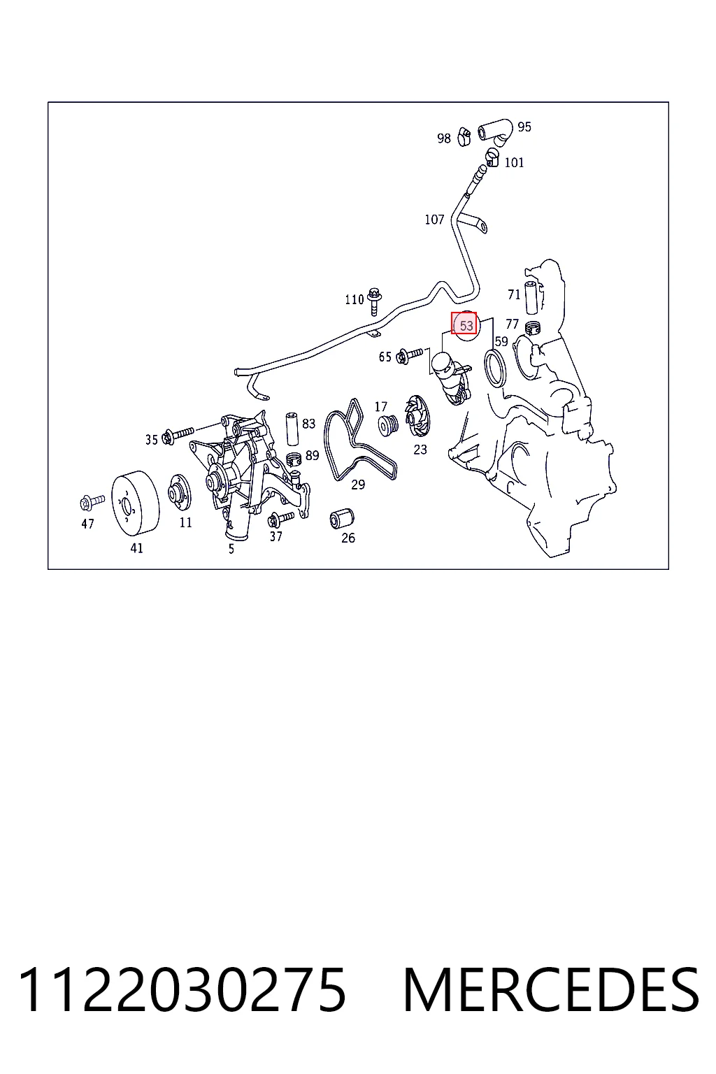1122030275 Mercedes Termostat