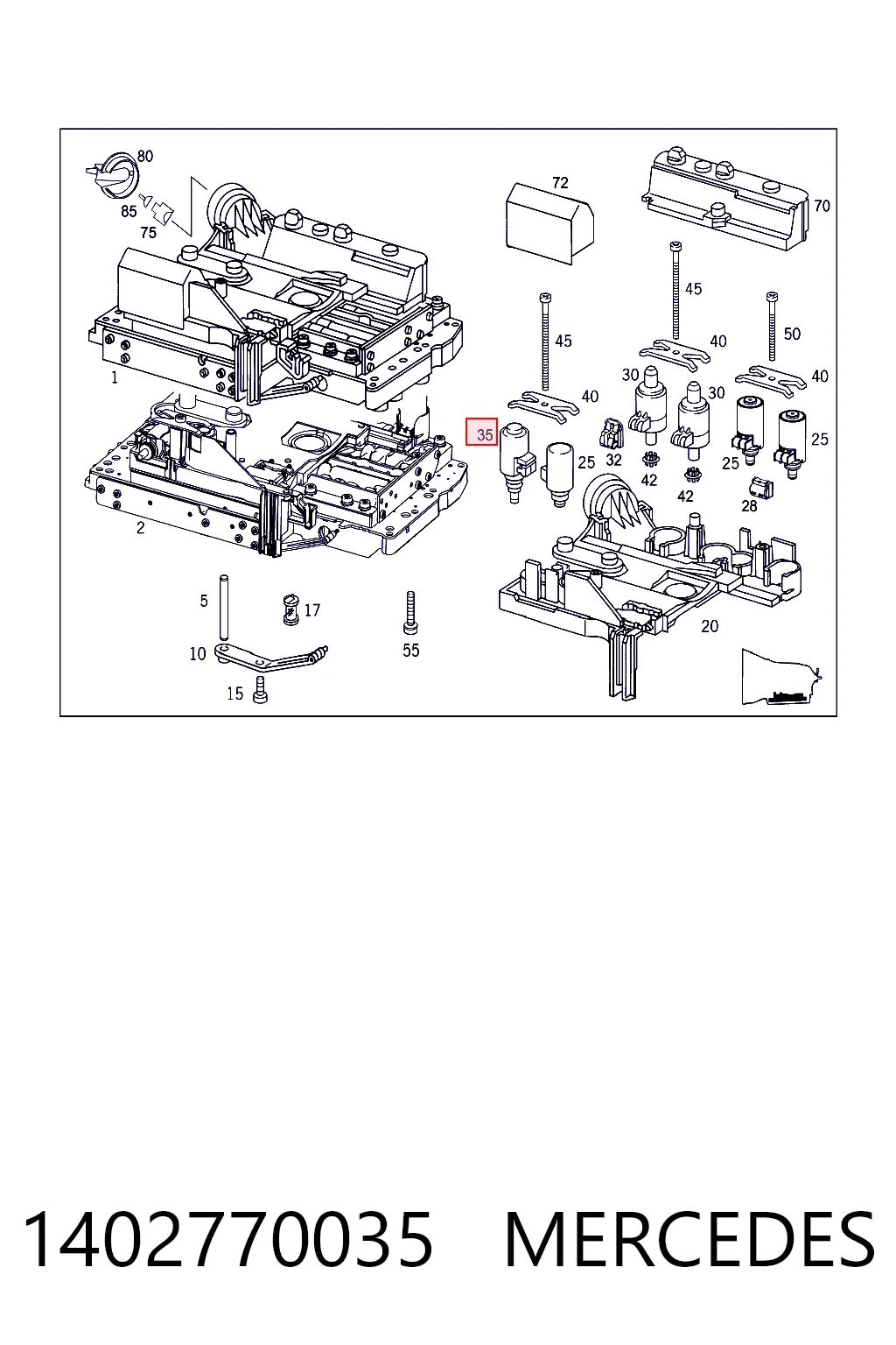 Solenoid automatycznej skrzyni biegów do Mercedes Sprinter II 5-t 906