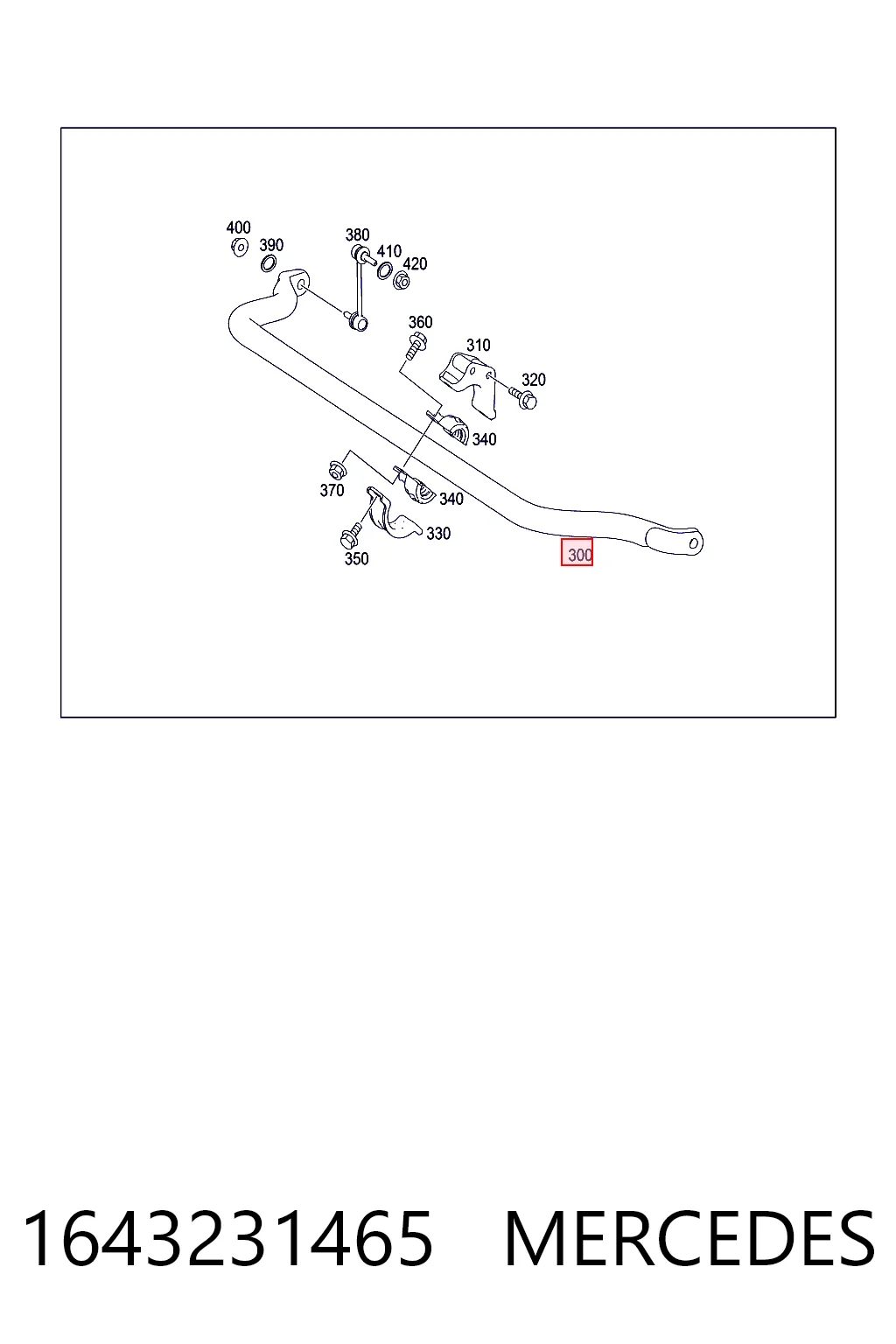 1643231465 Mercedes Stabilizator przedni