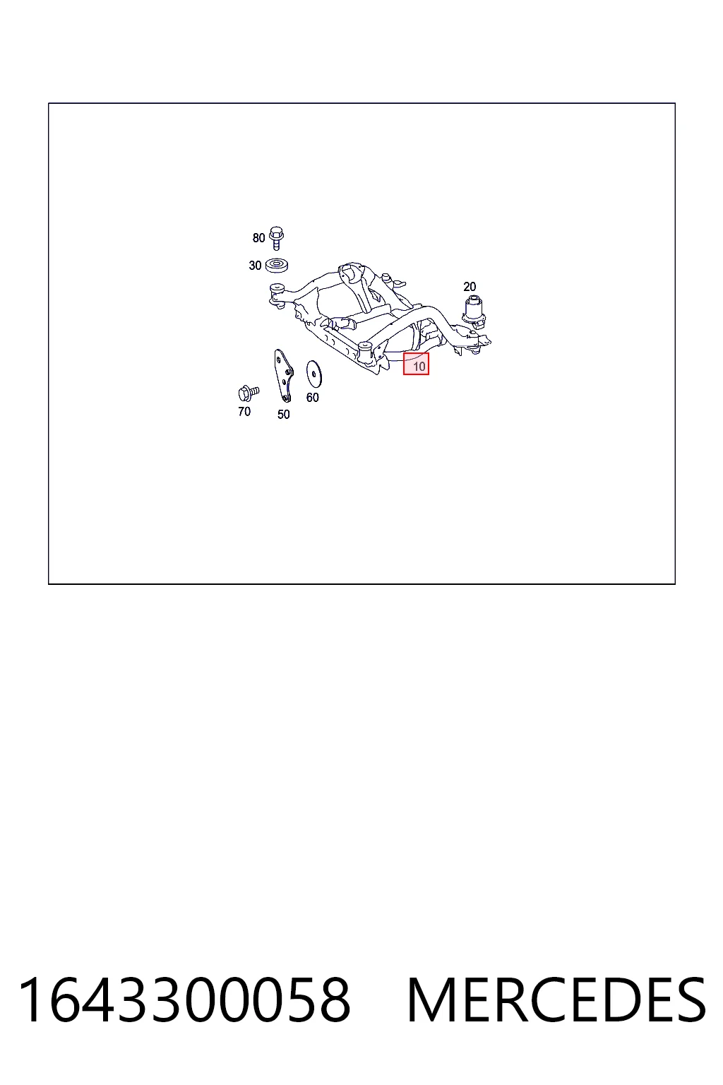 Korpus osi przedniej do Mercedes ML/GLE  W164