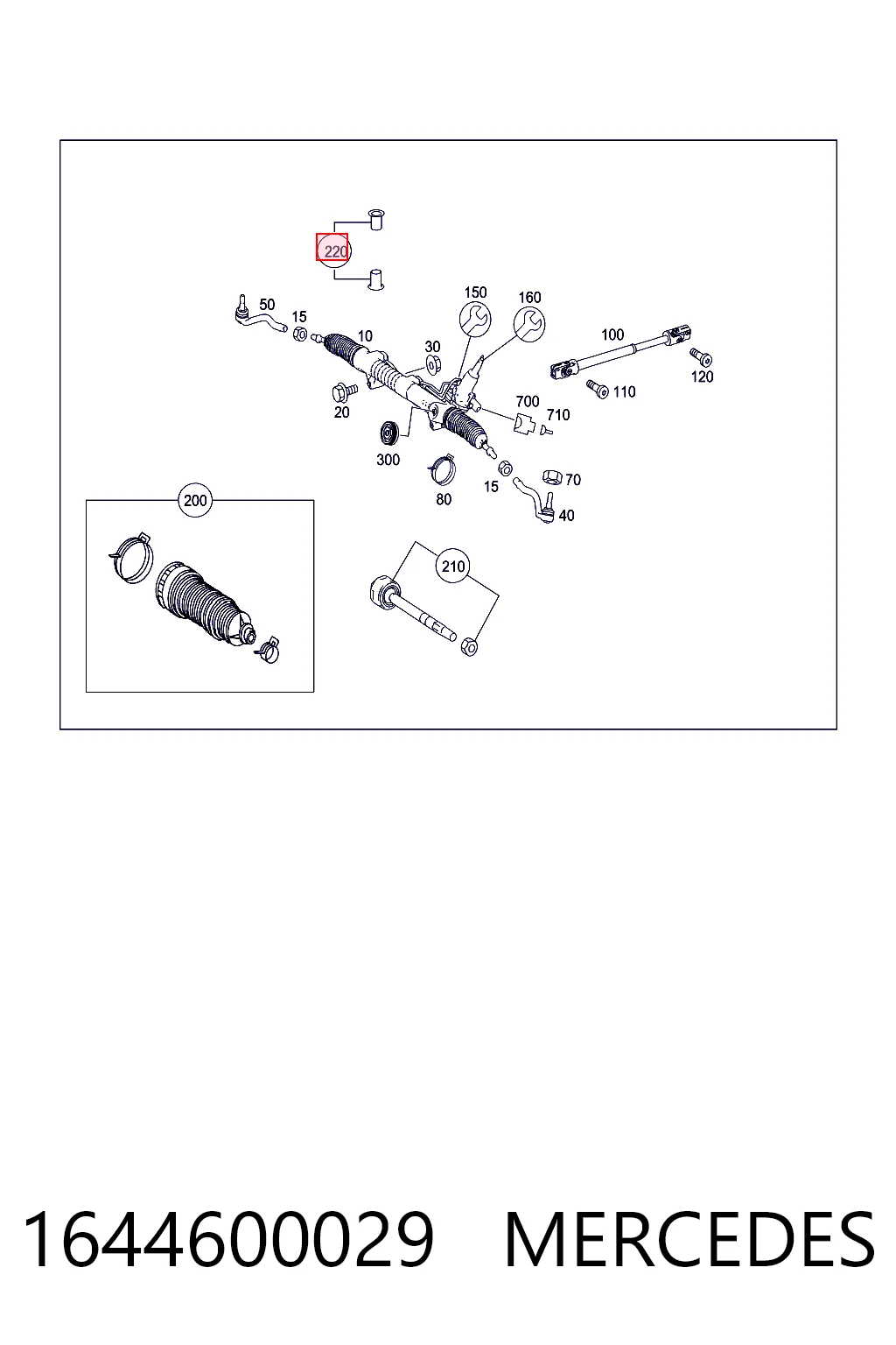 1644600029 Mercedes Silentblock mocowania maglownicy