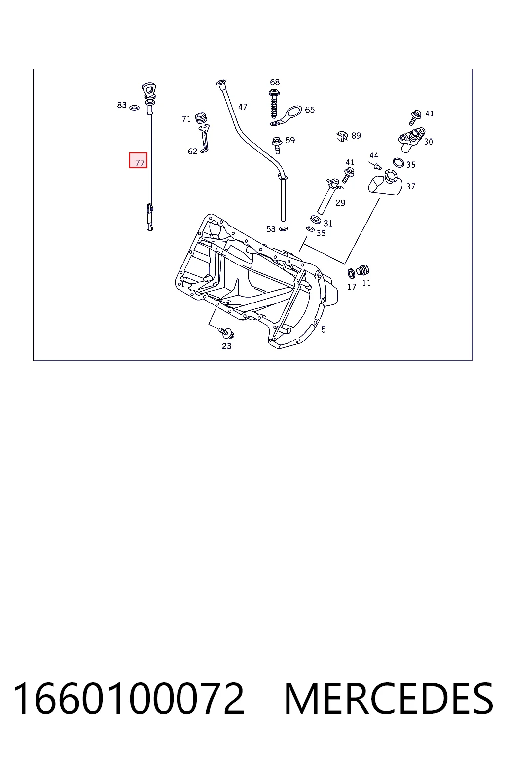 Bagnet poziomu oleju w silniku do Mercedes A  W168
