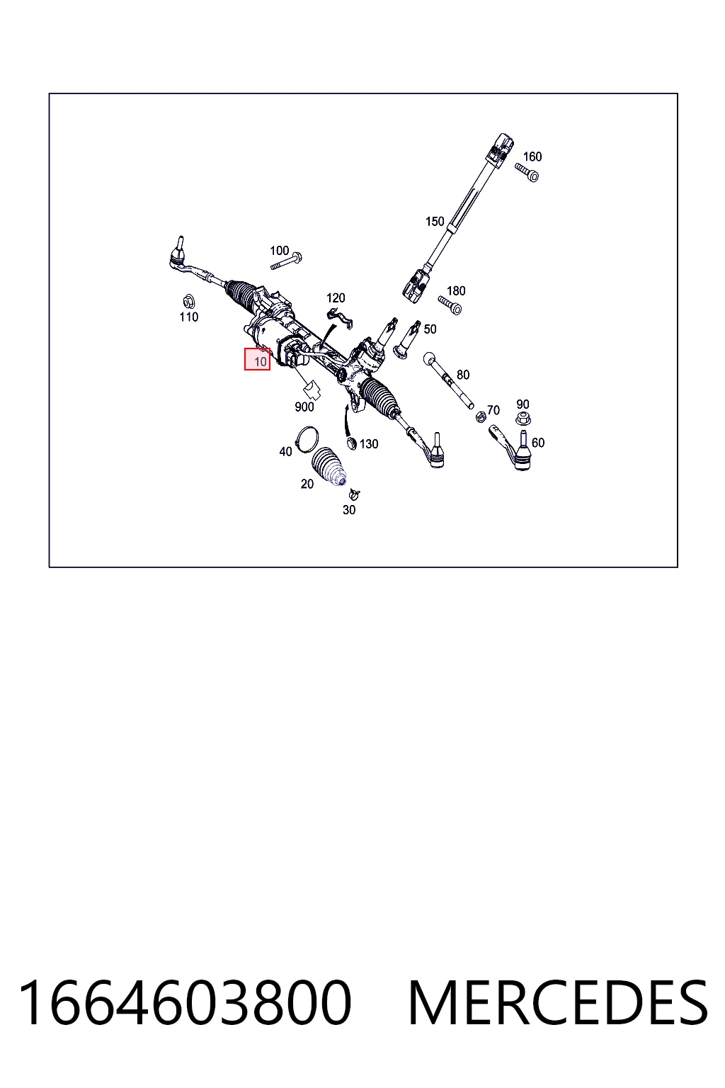Listwa kierownicza (maglownica) do Mercedes GL  X166