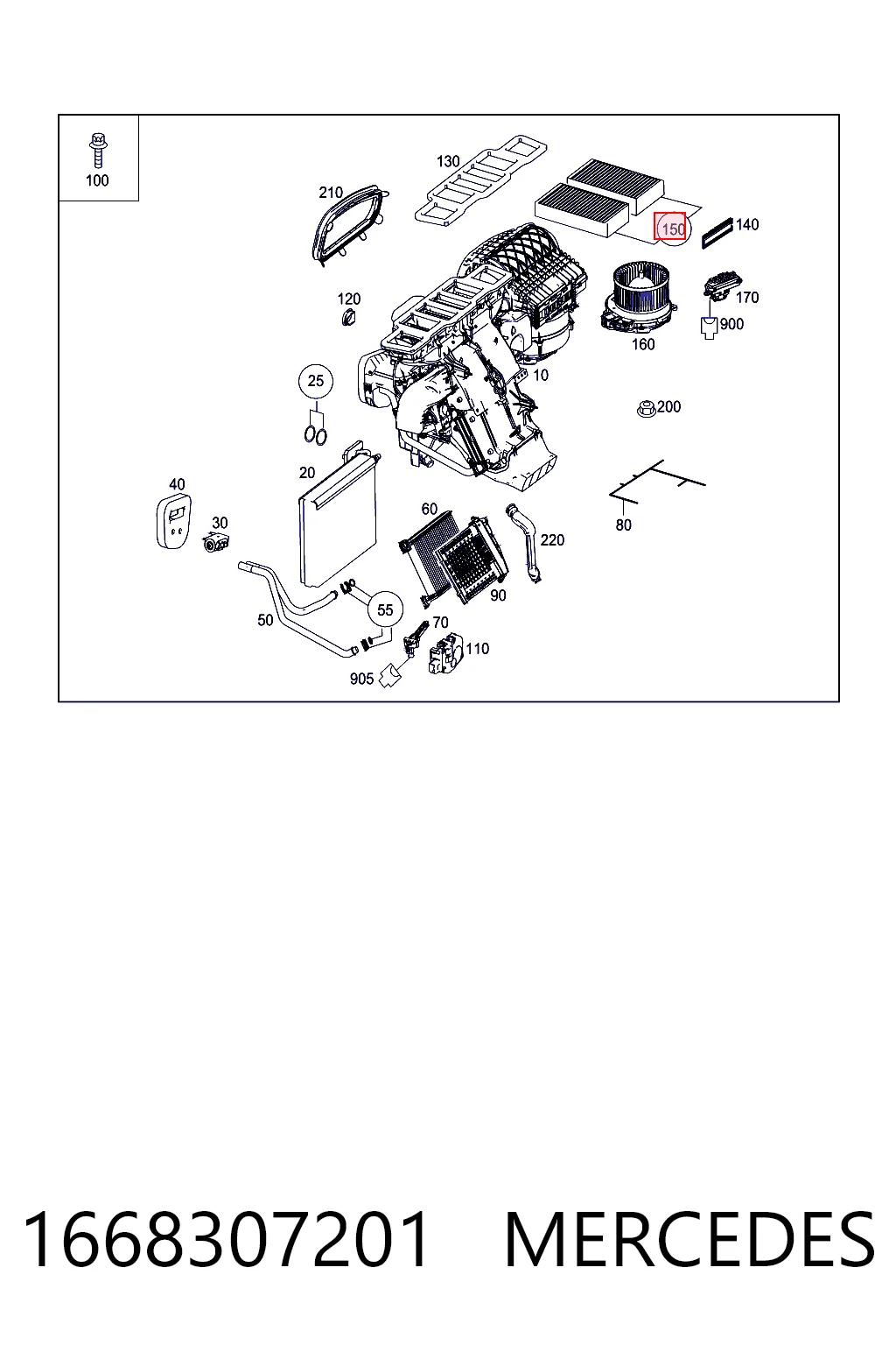 1668307201 Mercedes Filtr kabiny